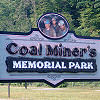 Coal Miner's Memorial Park sign